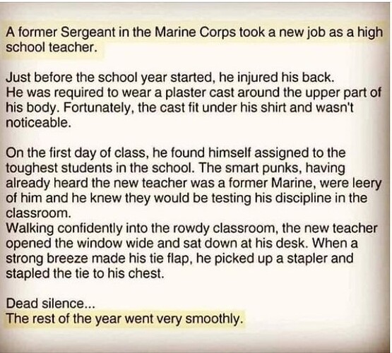 Marine teacher