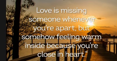 love is missing