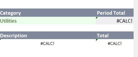category tracker excel issue
