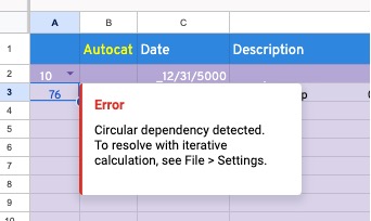 TSS - Sample Cir Dep Error
