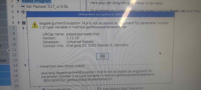 Robot error
