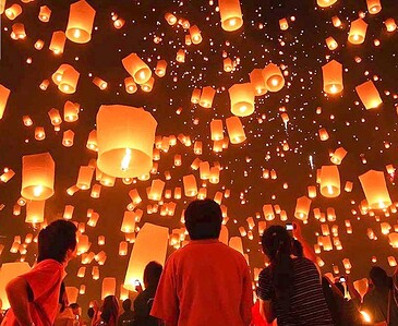 pingxi sky lantern festival in taiwan