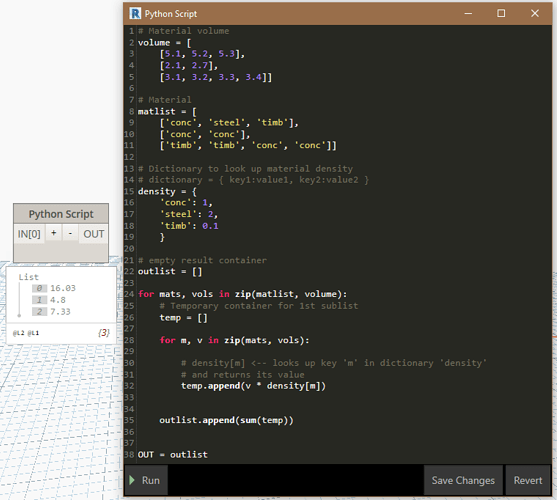 python-dict-material_density