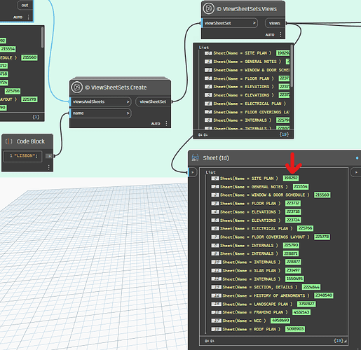 viewsheetset "LISBON" and sheet ids