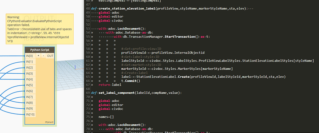 Add Profile View Station Elevation Labels - Civil 3D - Dynamo