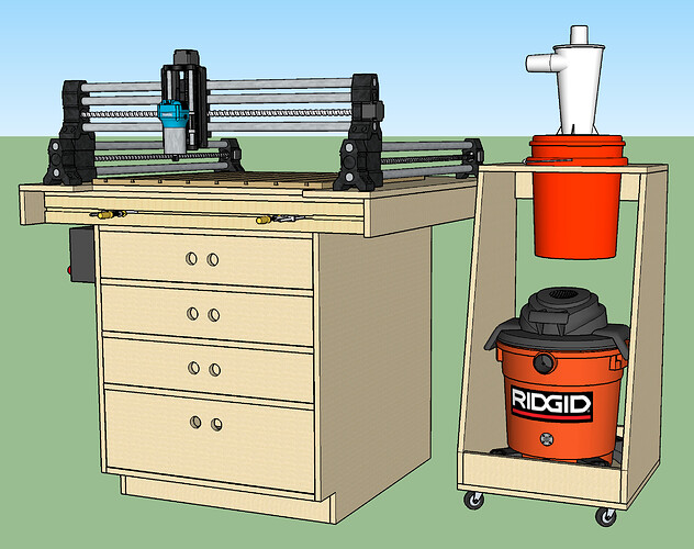CNC Cabinet plus dust collector