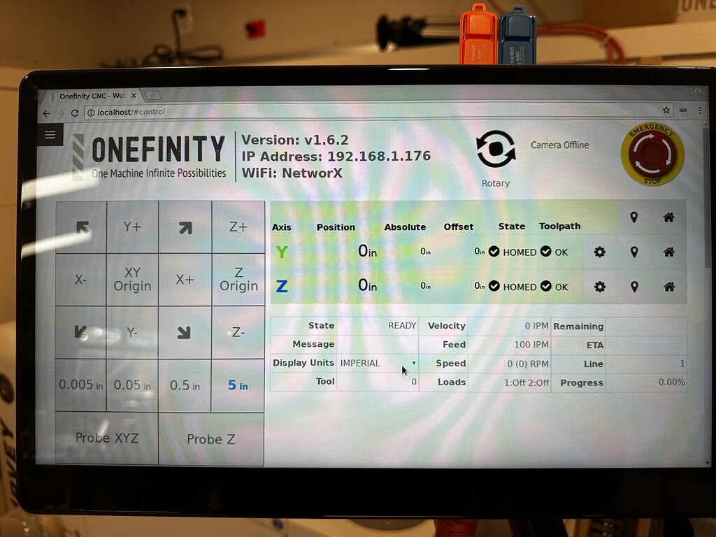 X axis has disappeared off the screen (solved, reset config