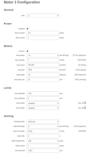 metric z20 settings