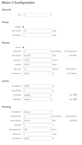 imperial z20 settings
