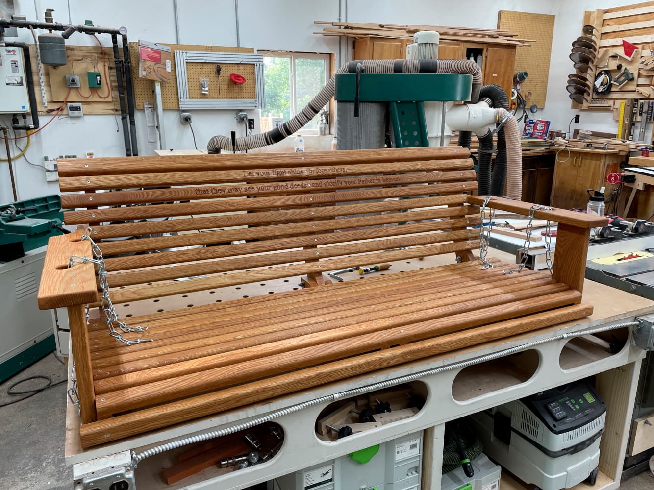 Porch Swing (White Oak) - Finished Projects - Onefinity CNC Forum