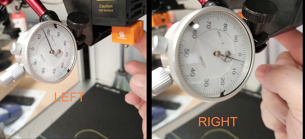 Play in the linear bearing of the left extruder - J1/J1s IDEX