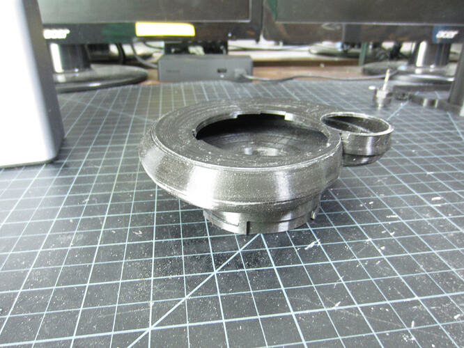 2. Glue halves of pump housing