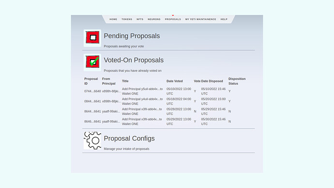 Proposals-Voted