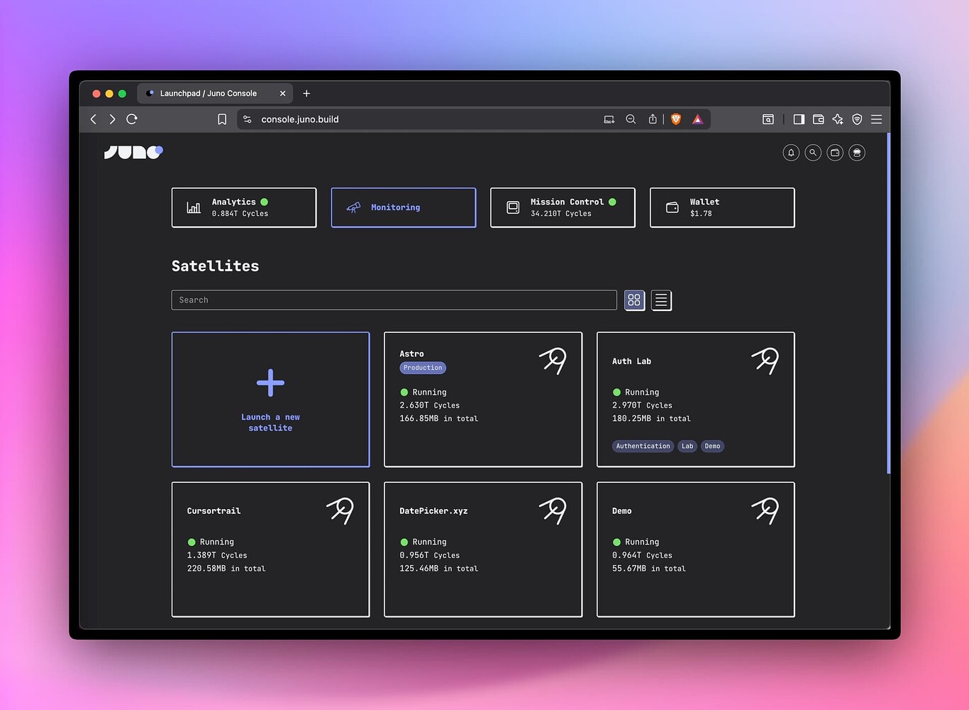 Console label & quick access UI