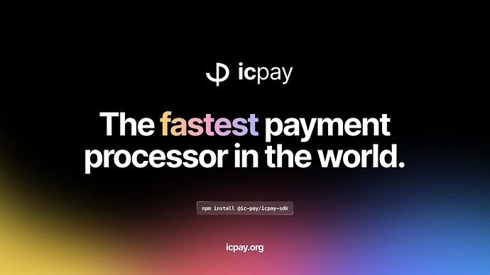 Introducing: icpay - Stripe for crypto