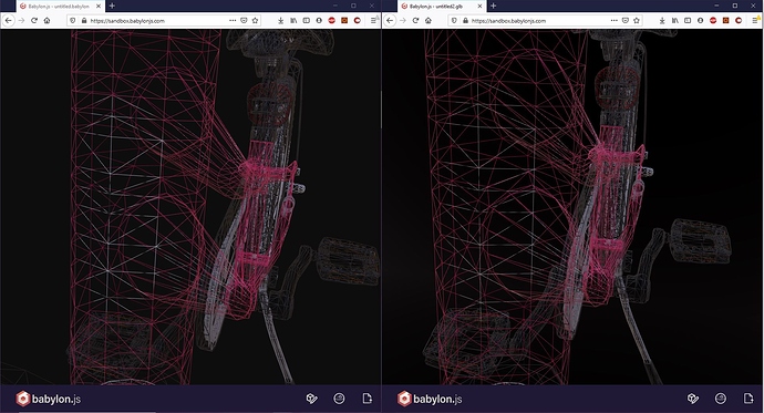 Wireframe with triangulation