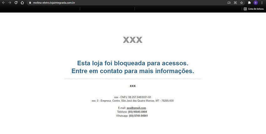 Loja Bloqueada