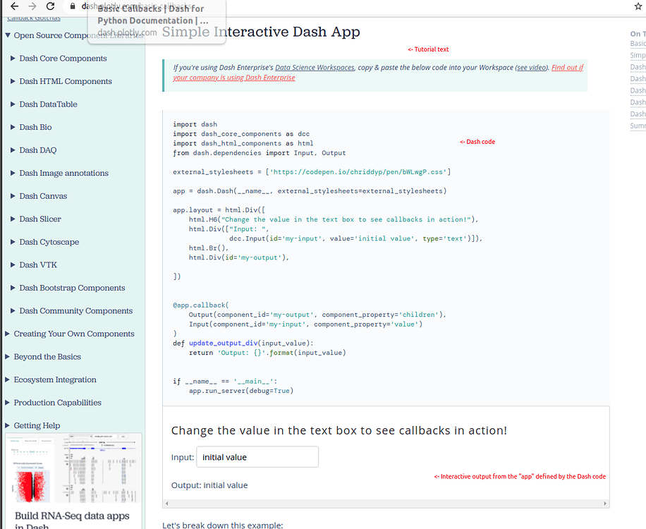 Source code / framework for writing Dash tutorials? - Dash Python ...