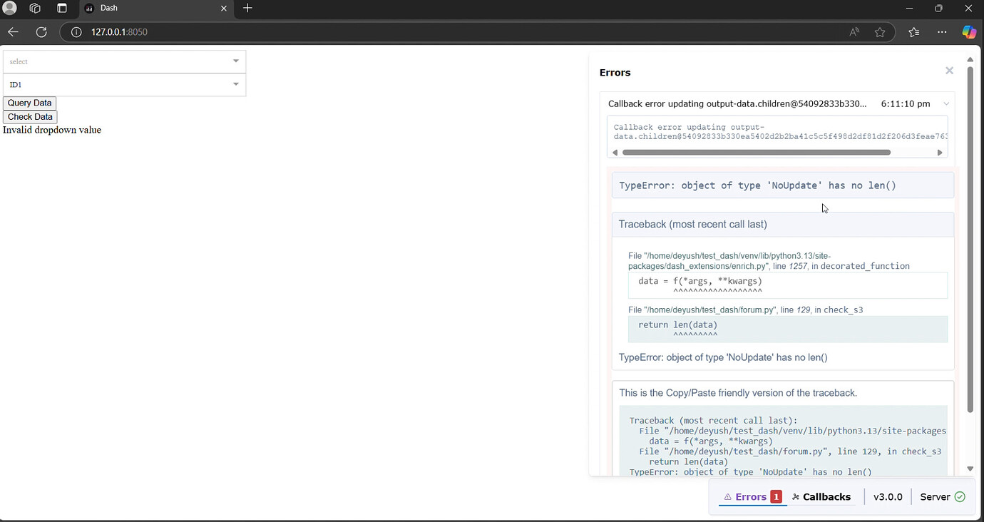 Change of behaviour of no_update in Dash 3.0.0 - Dash Python - Plotly ...