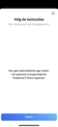 05 Device adding failed - app not found