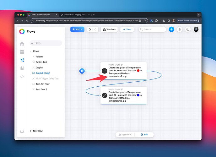 Homey Flow using Insights Graph