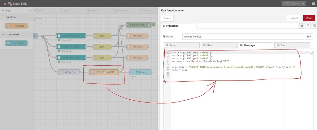 How to Insert Value to PostgreSQL over Node Red - General - Node-RED Forum