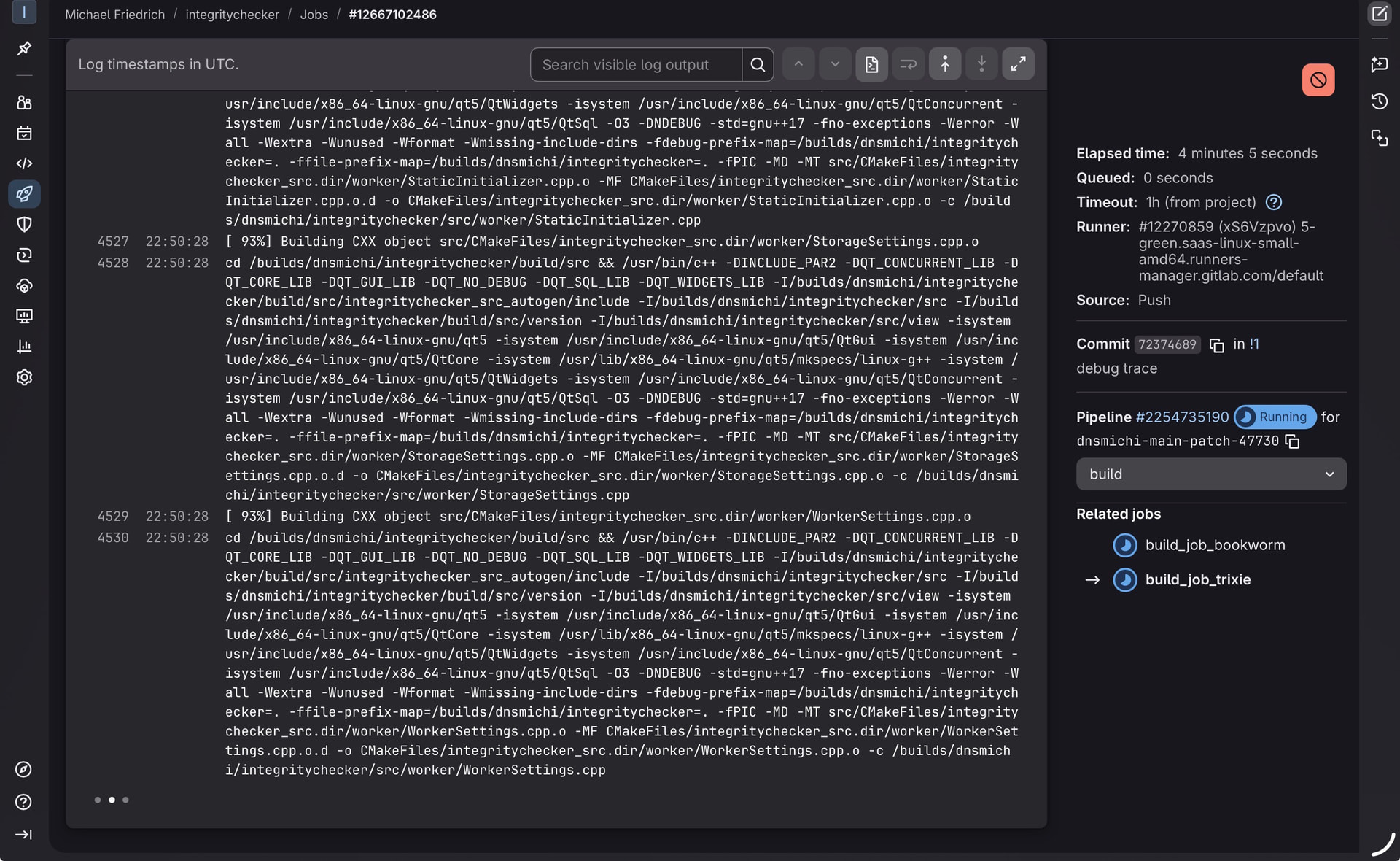 Gitlab.com pipeline stalls on compiling C++ project - GitLab CI/CD ...
