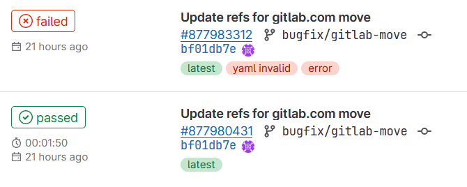 Getting a 422 when triggering a multi-project pipeline - GitLab CI/CD ...