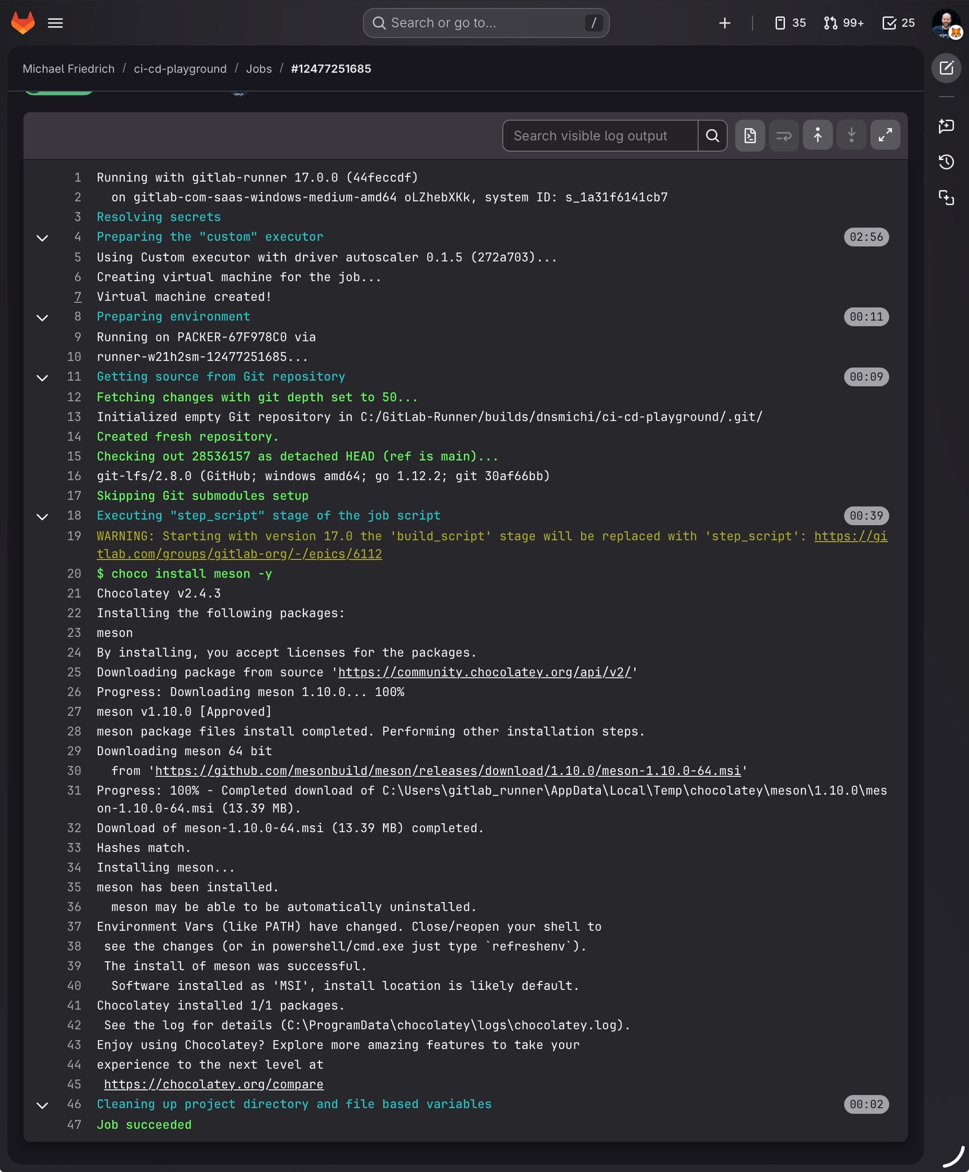 How to use `winget` in Windows GitLab runner? - GitLab CI/CD - GitLab Forum