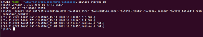 finding values from json field