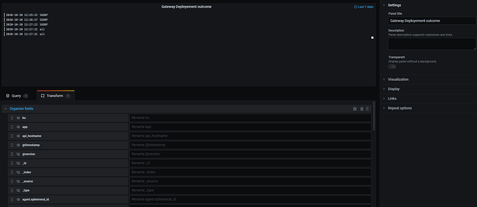 transform settings