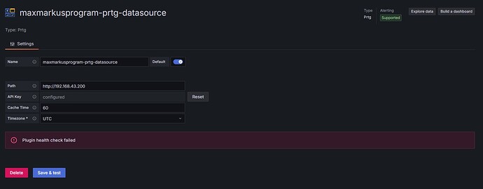 API PRTG Error