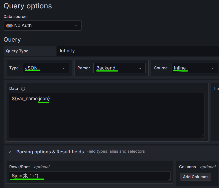 Variable format with custom delimeter page 2 dashboards grafana