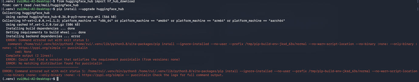 Struggling to install huggingface_hub - Beginners - Hugging Face Forums