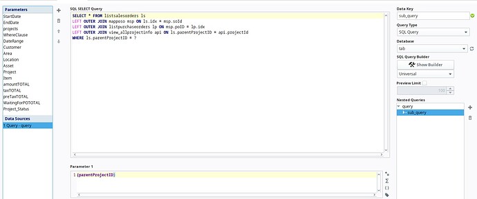 subquery