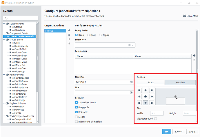 Popup Example