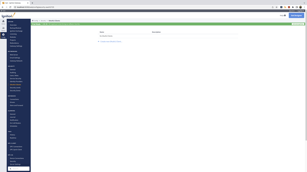 OAuth2 Clients and OAuth SMTP Email Profiles - Ignition