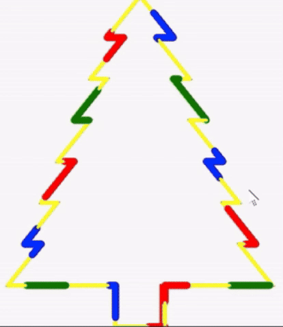 Traced Christmas Tree