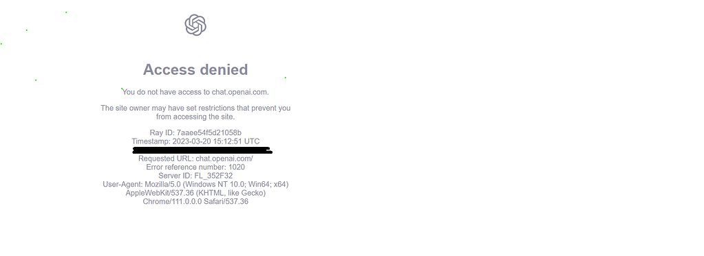 1005 Error 'Access Denied' Message While Opening Websites