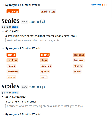 scales