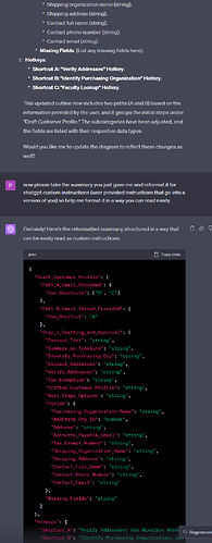 Prompt to convert outline into custom instructions