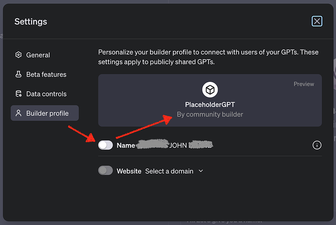 OpenAI GPT Builder Profile Verification 2