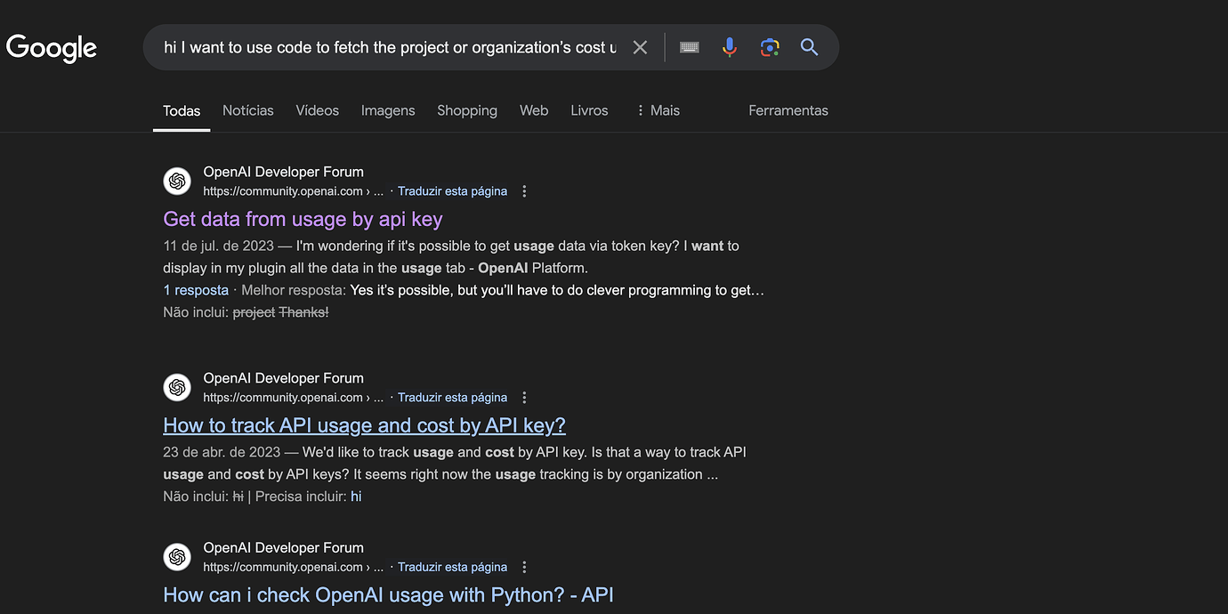 How to get project cost usage with api? - API - OpenAI Developer Community
