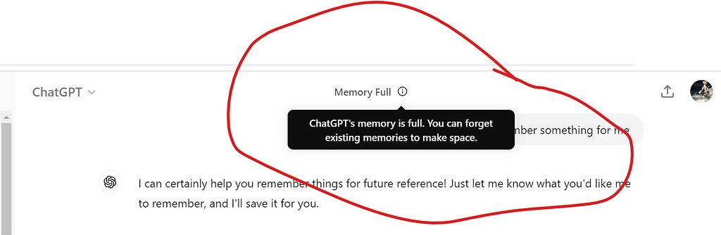 How to enlarge ChatGPT memory - Memory Full Issue - ChatGPT - OpenAI ...