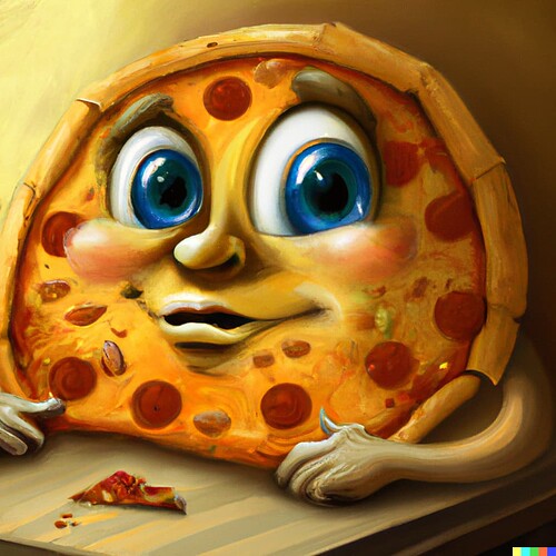DALL·E 2022-09-12 19.49.18 - A lovable pizza named Ralph is about to impart some wisdom … wholesome, award winning, digital art painting, trending on artstation. IMAGE-SETTI