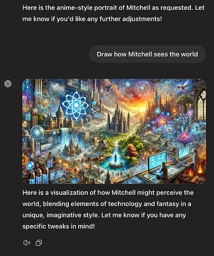 A vibrant, imaginative blend of fantasy and technology, depicting a futuristic cityscape intertwined with natural elements and digital interfaces. (Captioned by AI)