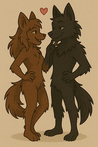 Flirtatious Wolves and Heart