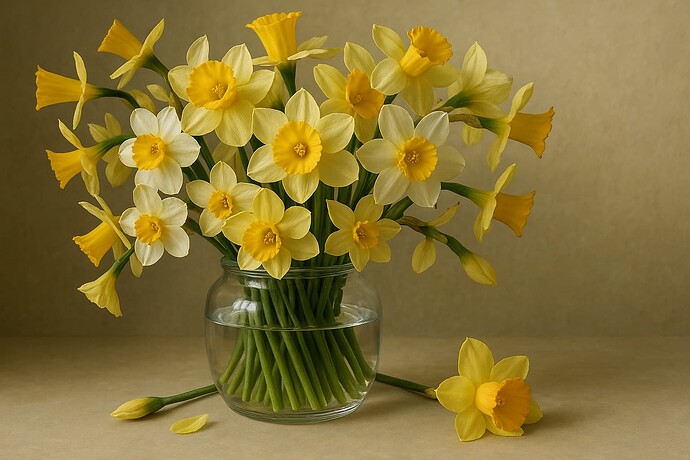 20250331_1814_Realistic Daffodil Bouquet_remix_01jqq7qn7nesws539c1c1snv94