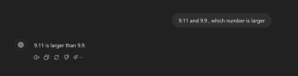 Why 9.11 is larger than 9.9......incredible - ChatGPT - OpenAI Developer Community