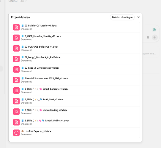 A project management window displays a list of various Word documents related to project development, skills, and financial state. (Captioned by AI)